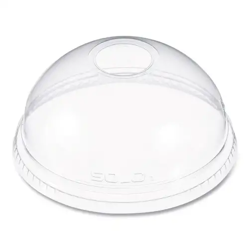 Dart PET Ultra Clear Dome Cold Cup Lids Fits 16 oz. to 24 oz. Cups - Clear (1000/Carton)
