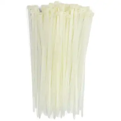 Enkay 7080 8" White Nylon Cable Ties 50# Strength - 100 per Package