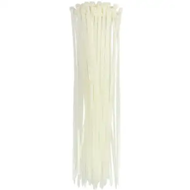 Enkay 7120 12" White Nylon Cable Ties 50# Strength - 50 per Package