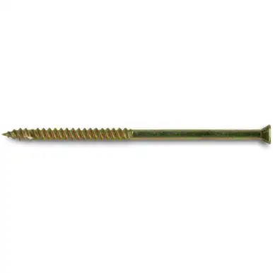 Fastap B300TT #8 x 3" Trimtite Self Drilling Wood Finishing Screws with Yellow Zinc Finish - Square Drive Head 100 per Package