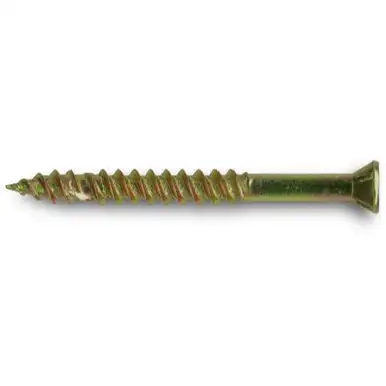 Fastap FTP150TT #6 x 1-1/2" Trimtite Self Drilling Wood Finishing Screws with Yellow Zinc Finish - Square Drive Head 25 per Package
