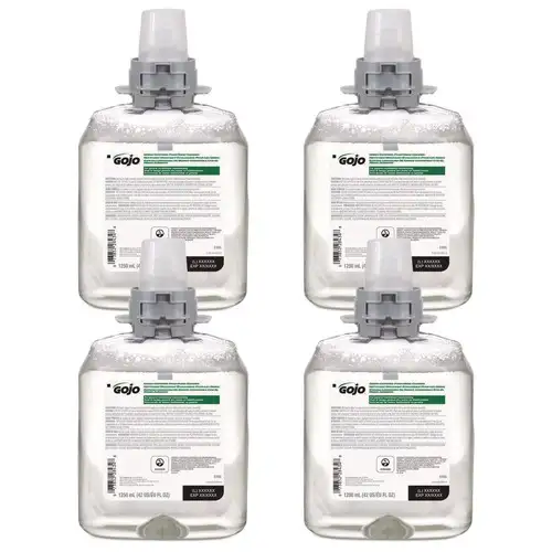 GOJO Industries 5165-04 1250 mL Refill Green Certified Foam Hand Cleaner - Unscented (4/Carton)