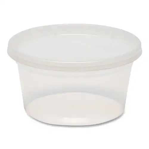 GEN TD40012E 12 oz. Plastic Deli Containers with Lid - Clear (240/Carton)