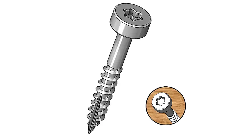 Milescraft screws 1" for PocketJig 100 pcs. coarse